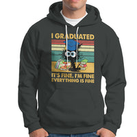Last Day Of School Hoodie Black Cat It's Fine I'm Fine Everything - Wonder Print Shop