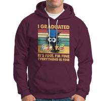 Last Day Of School Hoodie Black Cat It's Fine I'm Fine Everything - Wonder Print Shop