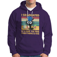 Last Day Of School Hoodie Black Cat It's Fine I'm Fine Everything - Wonder Print Shop
