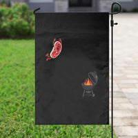 Humorous Diving Steak Charcoal Grill Graphic Garden Flag BBQ Grilling Pitmaster Cookout Funny Barbecue Master