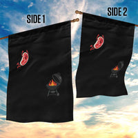 Humorous Diving Steak Charcoal Grill Graphic Garden Flag BBQ Grilling Pitmaster Cookout Funny Barbecue Master