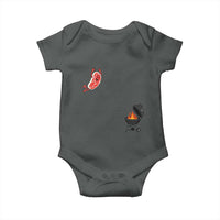 Humorous Diving Steak Charcoal Grill Graphic Baby Onesie BBQ Grilling Pitmaster Cookout Funny Barbecue Master