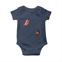 Humorous Diving Steak Charcoal Grill Graphic Baby Onesie BBQ Grilling Pitmaster Cookout Funny Barbecue Master