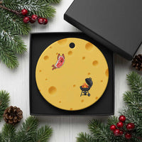 Humorous Diving Steak Charcoal Grill Graphic Ceramic Ornament BBQ Grilling Pitmaster Cookout Funny Barbecue Master