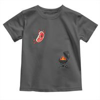 Humorous Diving Steak Charcoal Grill Graphic Toddler T Shirt BBQ Grilling Pitmaster Cookout Funny Barbecue Master