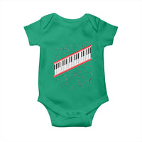 Piano Keyboard Graphic Baby Onesie Musical Notes Alignment Pianist
