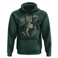 Vintage Dia de los Muertos Catrina Portrait Graphic Hoodie Gothic Sugar Skull Woman Blowing Dandelion