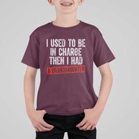 Funny Grandpas Girls Quote Classic Graphic T Shirt For Kid I Used To Be In Charge Then I Had A Granddaughter