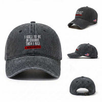 Funny Grandpas Girls Quote Classic Graphic Washed Cotton Baseball Cap I Used To Be In Charge Then I Had A Granddaughter