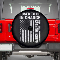 Patriotic American Flag Grandfather Pride Spare Tire Cover I Used To Be In Charge Granddaughter Funny Grandpas Girls Distressed USA Style