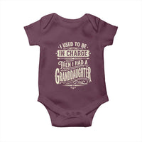 Vintage Style Western Funny Grandpas Girls Baby Onesie I Used To Be In Charge Then I Had A Granddaughter Retro Look