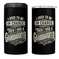 Vintage Style Western Funny Grandpas Girls 4 in 1 Can Cooler Tumbler I Used To Be In Charge Then I Had A Granddaughter Retro Look
