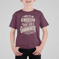 Vintage Style Western Funny Grandpas Girls T Shirt For Kid I Used To Be In Charge Then I Had A Granddaughter Retro Look