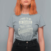 Vintage Style Western Funny Grandpas Girls T Shirt For Women I Used To Be In Charge Then I Had A Granddaughter Retro Look