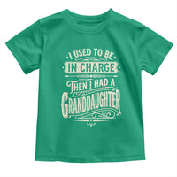 Vintage Style Western Funny Grandpas Girls Toddler T Shirt I Used To Be In Charge Then I Had A Granddaughter Retro Look