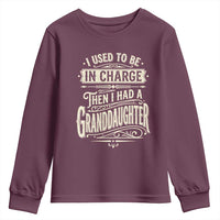 Vintage Style Western Funny Grandpas Girls Youth Sweatshirt I Used To Be In Charge Then I Had A Granddaughter Retro Look