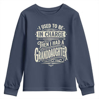 Vintage Style Western Funny Grandpas Girls Youth Sweatshirt I Used To Be In Charge Then I Had A Granddaughter Retro Look