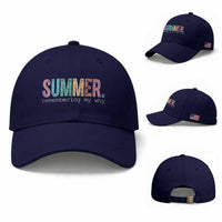 Summer Remembering My Why Baseball Cap Funny Distressed Retro End of School Year Teacher Typography