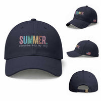 Summer Remembering My Why Baseball Cap Funny Distressed Retro End of School Year Teacher Typography