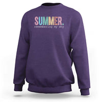 Summer Remembering My Why Sweatshirt Funny Distressed Retro End of School Year Teacher Typography