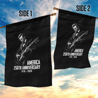 America 250th Anniversary Abraham Lincoln Rock Star Garden Flag Funny Electric Guitar Player 1776 to 2026 Semiquincentennial