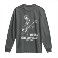 America 250th Anniversary Abraham Lincoln Rock Star Long Sleeve Shirt Funny Electric Guitar Player 1776 to 2026 Semiquincentennial