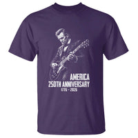 America 250th Anniversary Abraham Lincoln Rock Star T Shirt Funny Electric Guitar Player 1776 to 2026 Semiquincentennial