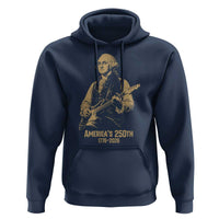 America's 250th George Washington Rock Star Hoodie Funny Electric Guitar Player Vintage 1776 to 2026 Semiquincentennial