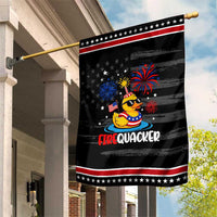 Firequacker Funny Rubber Duck Patriotic Garden Flag Cool American Flag Sunglasses and Stars Swim Ring Summer Fireworks