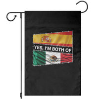 Spain Mexico Heritage Pride Garden Flag Yes I'm Both Identity Roots for Hispanics Latinos - Wonder Print Shop