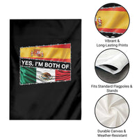 Spain Mexico Heritage Pride Garden Flag Yes I'm Both Identity Roots for Hispanics Latinos - Wonder Print Shop