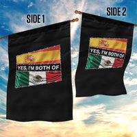 Spain Mexico Heritage Pride Garden Flag Yes I'm Both Identity Roots for Hispanics Latinos - Wonder Print Shop