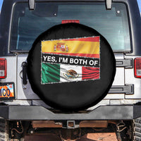 Spain Mexico Heritage Pride Spare Tire Cover Yes I'm Both Identity Roots for Hispanics Latinos - Wonder Print Shop