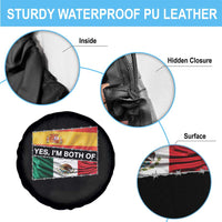 Spain Mexico Heritage Pride Spare Tire Cover Yes I'm Both Identity Roots for Hispanics Latinos - Wonder Print Shop