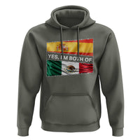 Spain Mexico Heritage Pride Hoodie Yes I'm Both Identity Roots for Hispanics Latinos - Wonder Print Shop