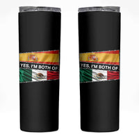 Spain Mexico Heritage Pride Skinny Tumbler Yes I'm Both Identity Roots for Hispanics Latinos - Wonder Print Shop