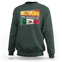 Spain Mexico Heritage Pride Sweatshirt Yes I'm Both Identity Roots for Hispanics Latinos - Wonder Print Shop