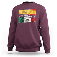 Spain Mexico Heritage Pride Sweatshirt Yes I'm Both Identity Roots for Hispanics Latinos - Wonder Print Shop
