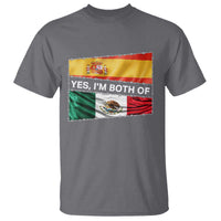 Spain Mexico Heritage Pride T Shirt Yes I'm Both Identity Roots for Hispanics Latinos TS02