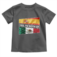Spain Mexico Heritage Pride Toddler T Shirt Yes I'm Both Identity Roots for Hispanics Latinos - Wonder Print Shop