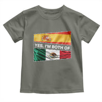 Spain Mexico Heritage Pride Toddler T Shirt Yes I'm Both Identity Roots for Hispanics Latinos - Wonder Print Shop