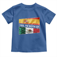 Spain Mexico Heritage Pride Toddler T Shirt Yes I'm Both Identity Roots for Hispanics Latinos - Wonder Print Shop