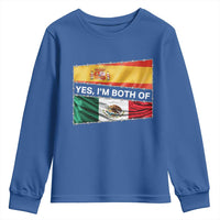 Spain Mexico Heritage Pride Youth Sweatshirt Yes I'm Both Identity Roots for Hispanics Latinos - Wonder Print Shop