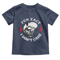 Fun Fact I Don’t Care Skull Toddler T Shirt Edgy Sarcastic Attitude - Wonder Print Shop