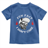 Fun Fact I Don’t Care Skull Toddler T Shirt Edgy Sarcastic Attitude - Wonder Print Shop