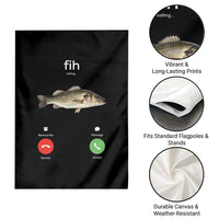 Fih Calling Funny Fish Garden Flag Fishing Lover Hilarious Phone Call Parody - Wonder Print Shop