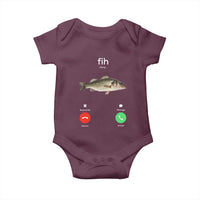Fih Calling Funny Fish Baby Onesie Fishing Lover Hilarious Phone Call Parody - Wonder Print Shop