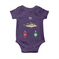 Fih Calling Funny Fish Baby Onesie Fishing Lover Hilarious Phone Call Parody - Wonder Print Shop