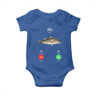 Fih Calling Funny Fish Baby Onesie Fishing Lover Hilarious Phone Call Parody - Wonder Print Shop