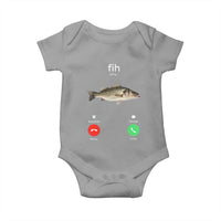 Fih Calling Funny Fish Baby Onesie Fishing Lover Hilarious Phone Call Parody - Wonder Print Shop